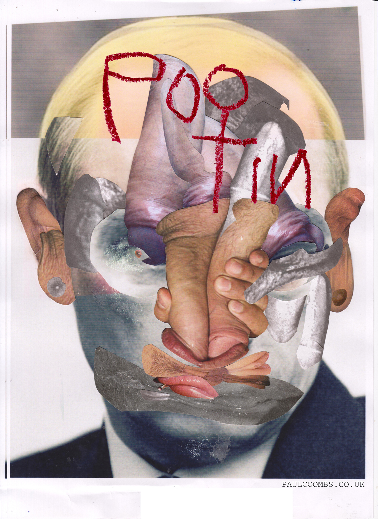 Pootin Fuck Face', artist, Paul Coombs, London, Deptford, New Cross Gate, Contemporary Art, Putin, Poo Tin, Vladimir Putin